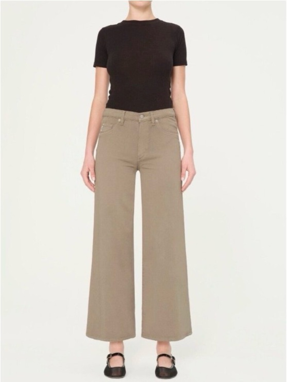 DL1961 Tan Hepburn Wide Leg Pants
